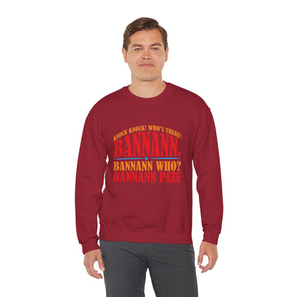 Bannann Peze Crewneck Sweatshirt  A Playful Nod to Haitian Humor and Flavor - CreoleSizzle