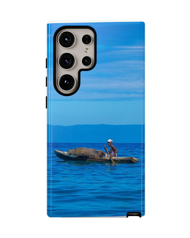 Haitian Fisherman Phone Case – Coastal Art Design – Durable, Stylish Caribbean Inspired Case - CreoleSizzle