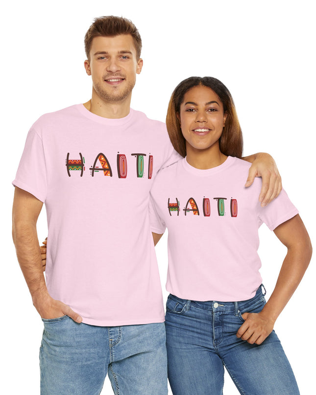 Haiti in Color Limited Heritage Drop Tee Artistic Creole Typography