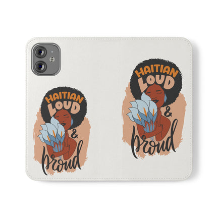 Haitian Loud and Proud Limited Heritage Edition Tee Flip Cases Stylish Phone Wallet Cultural Power Statement