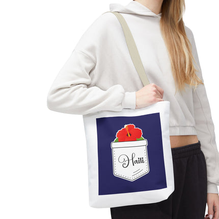 Hibiscus Haiti Limited Edition Heritage Tote Bag Tropical Elegance Design - CreoleSizzle