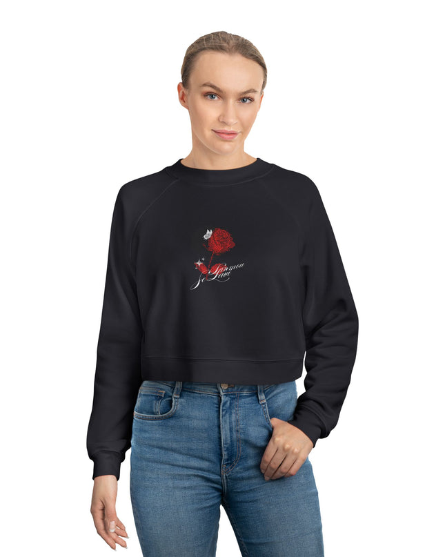 Lanmou Se Lavi Raglan Pullover Sweatshirt – Haitian Love is Life Design | Ultra-Soft & Stylish - CreoleSizzle