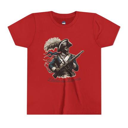 Liberté ou La Mort Youth T-Shirt Haitian Revolutionary Graphic Tee Cultural Pride Kids Apparel Bold Heritage Gift