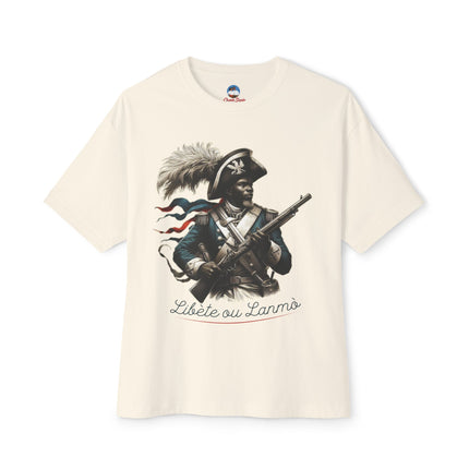 Liberty or Death Haitian Revolution Oversized Tee Revolutionary Spirit Series Unisex Boxy T-Shirt, Historical Graphic Tee