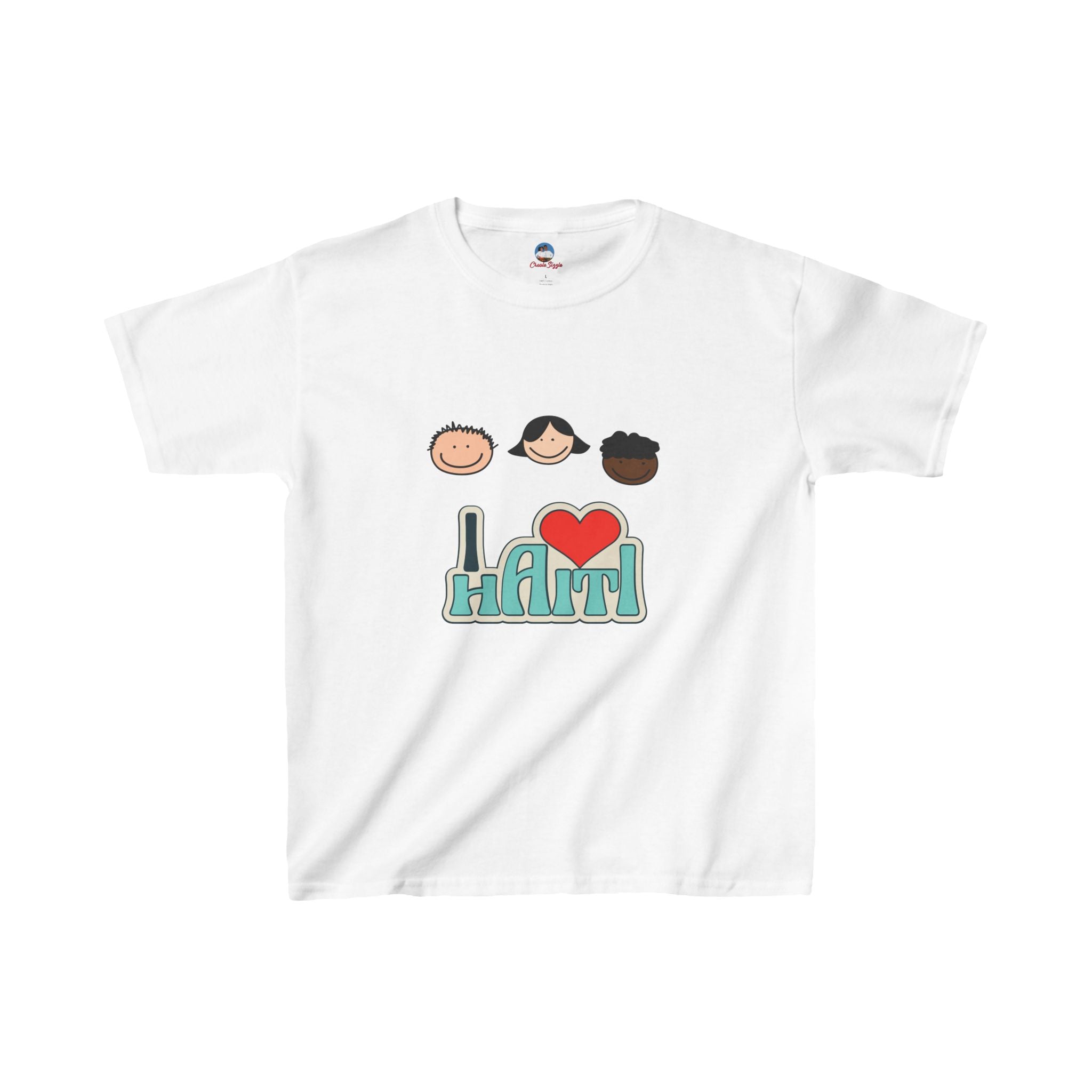 Kids "I Love Haiti" T-Shirt - Fun Haitian Pride Tee for Everyday Wear - Ethically Made Children’s Cotton Shirt