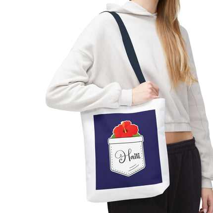 Hibiscus Haiti Limited Edition Heritage Tote Bag Tropical Elegance Design - CreoleSizzle