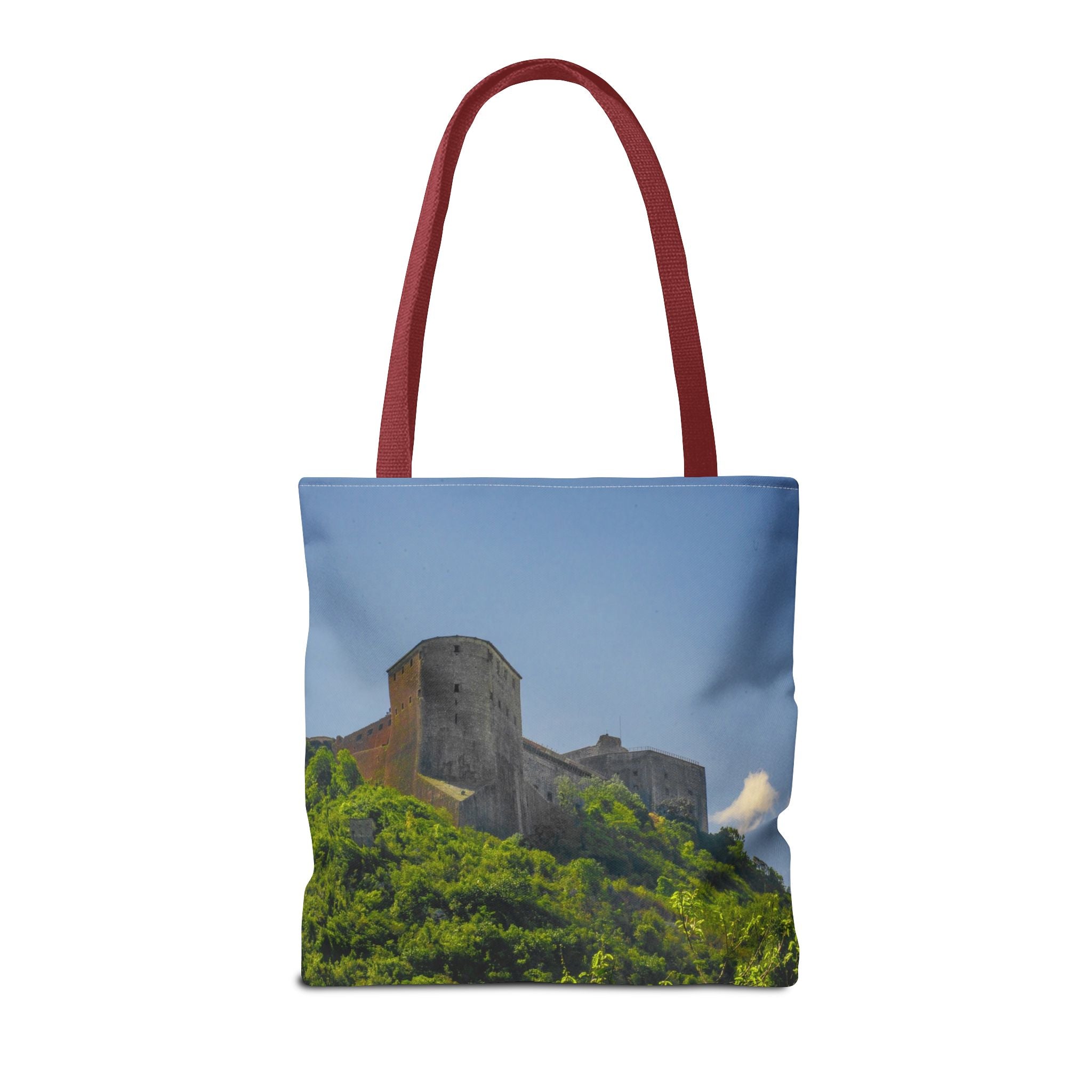 Haitian Citadelle Laferrière Tote Bag – Historical Haiti Travel Bag – Durable All-Over Print Shopping Bag