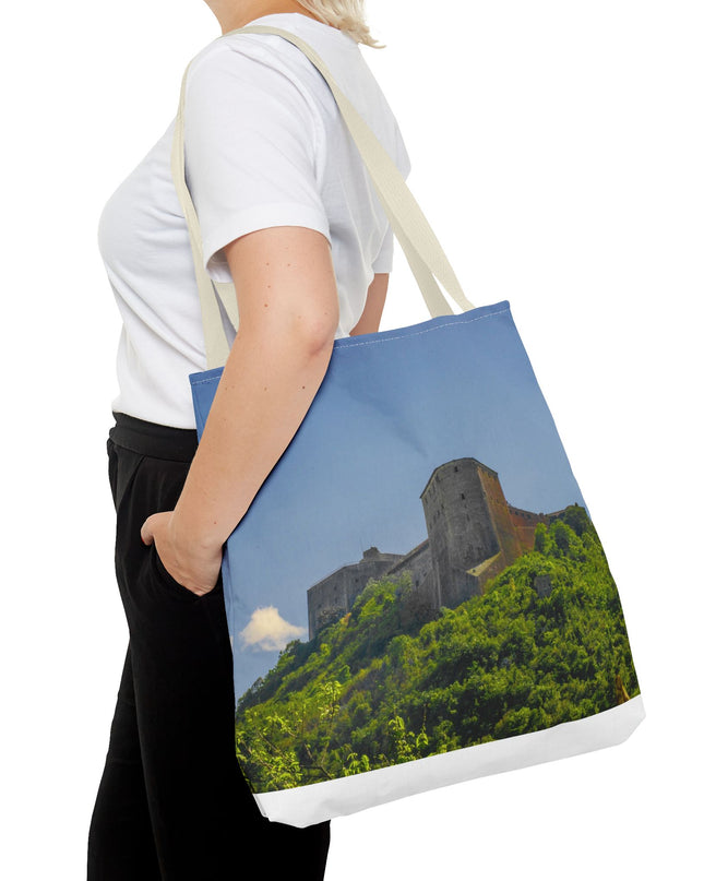 Haitian Citadelle Laferrière Tote Bag – Historical Haiti Travel Bag – Durable All-Over Print Shopping Bag - CreoleSizzle