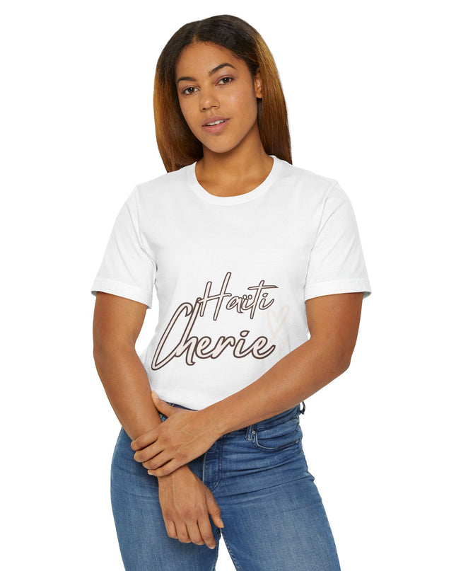 Haiti Cherie Unisex T-Shirt Celebrate Haitian Culture Soft Cotton Classic Fit Unisex Jersey T-Shirt - CreoleSizzle