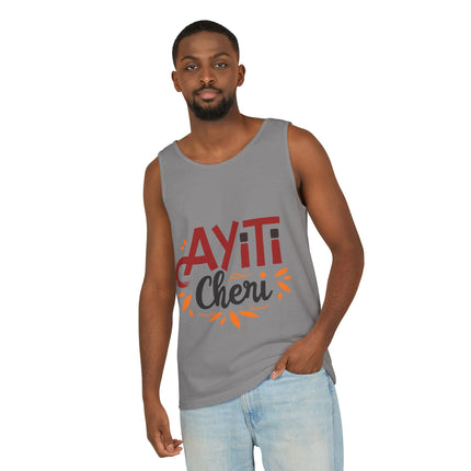 Ayiti Chéri Tank Top Haitian Heritage Unisex Summer Shirt Cultural Festival Wear Caribbean Pride Vacation Outfit