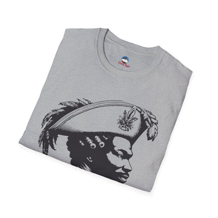 Haitian Revolutionary Thinker Tee Vintage Side-Profile Portrait Unisex Cultural Heritage T-Shirt