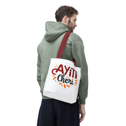 Ayiti Chéri Limited Edition Heritage Tote Bag Sweet Haiti Design - CreoleSizzle