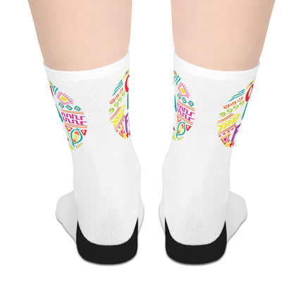 Ou Ka Fè’l Limited Heritage Crew Mid Length Socks Motivational Creole Design