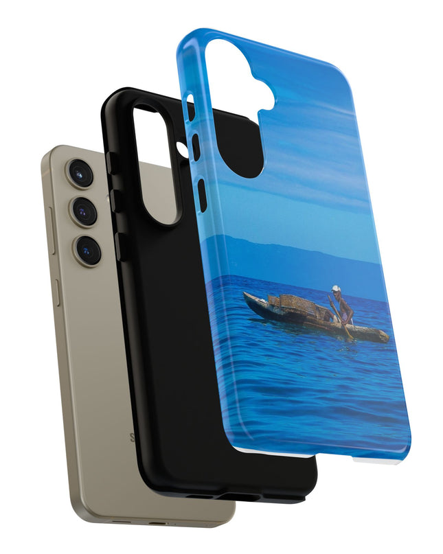 Haitian Fisherman Phone Case – Coastal Art Design – Durable, Stylish Caribbean Inspired Case - CreoleSizzle