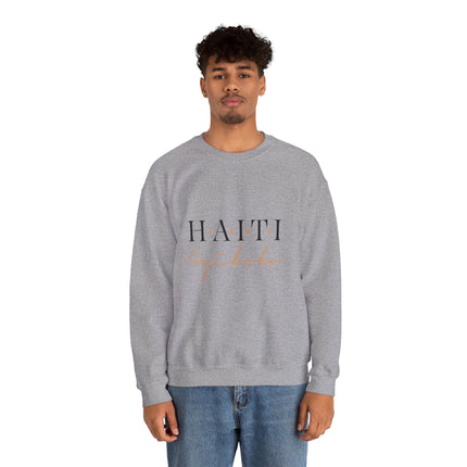 “Haitian Beauty” Sweatshirt Bold Afro-Caribbean Portrait, Unisex Cultural Streetwear, Stylish Haiti Crewneck Sweatshirt