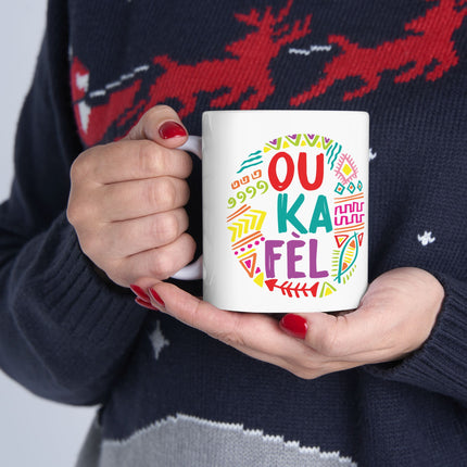 Ou Ka Fè’l Limited Heritage Edition Ceramic Mug Creole Affirmation Design - CreoleSizzle