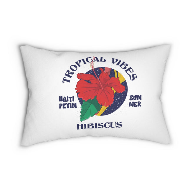 Tropical Vibes Hibiscus Summer Breeze Pillow Haitian Heritage Collection - CreoleSizzle