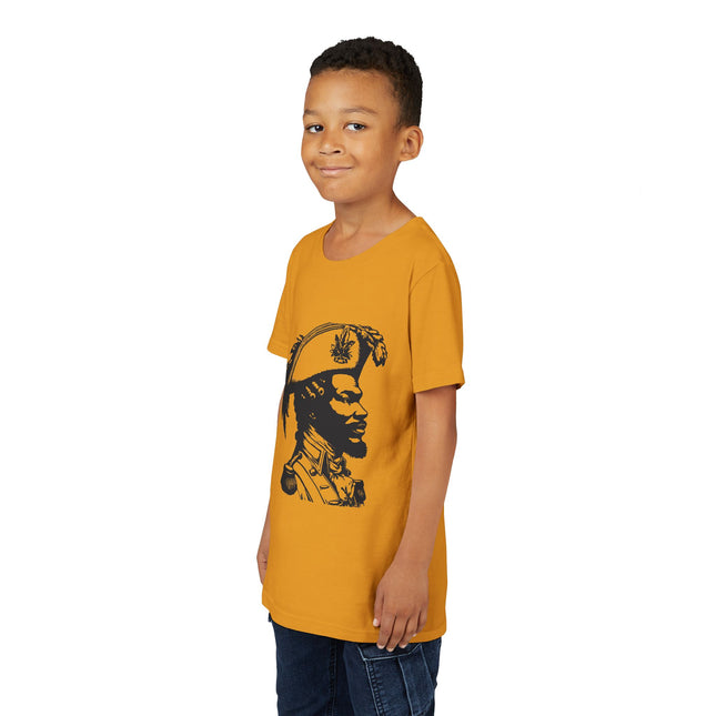 Youth Historical Figure T-Shirt Haitian Freedom Fighter Graphic Tee Black History Month Kids Apparel Cultural Heritage Gift