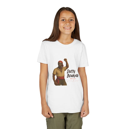Dutty Boukman Youth Tee Haitian Revolution Tribute Inspirational Kids T-Shirt Black History Apparel