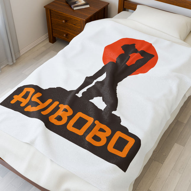 Ayibobo Nèg Mawon Heritage Plush Blanket Sacred Haitian Revolutionary Spirit Design - CreoleSizzle