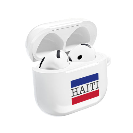 Haitian Flag and Name Minimalist National Pride AirPods Case Everyday Heritage Edition