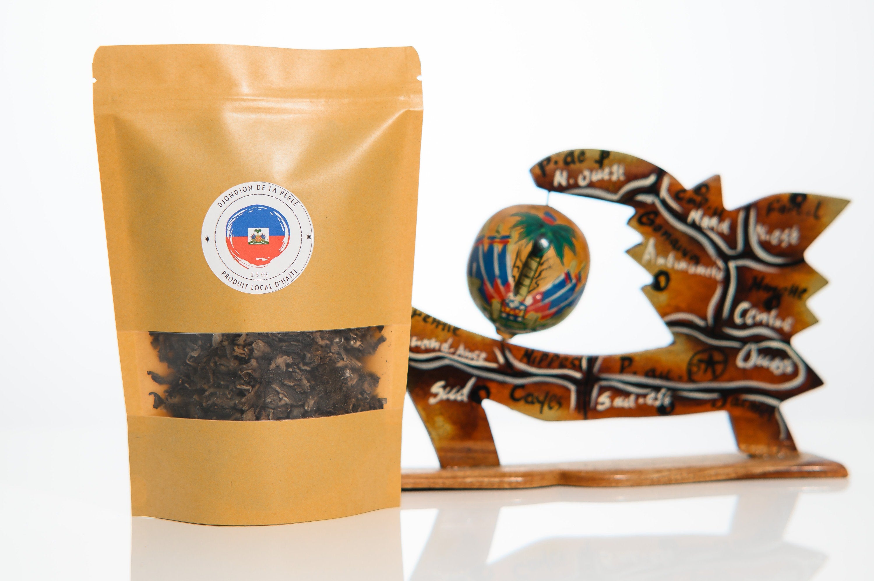 NYT Featured Haiti Clean Djon-Djon - Authentic Haitian Dry Black Djon Djon Mushroom | Dried Black Mushroom for Creole Black Rice 2.50 OZ