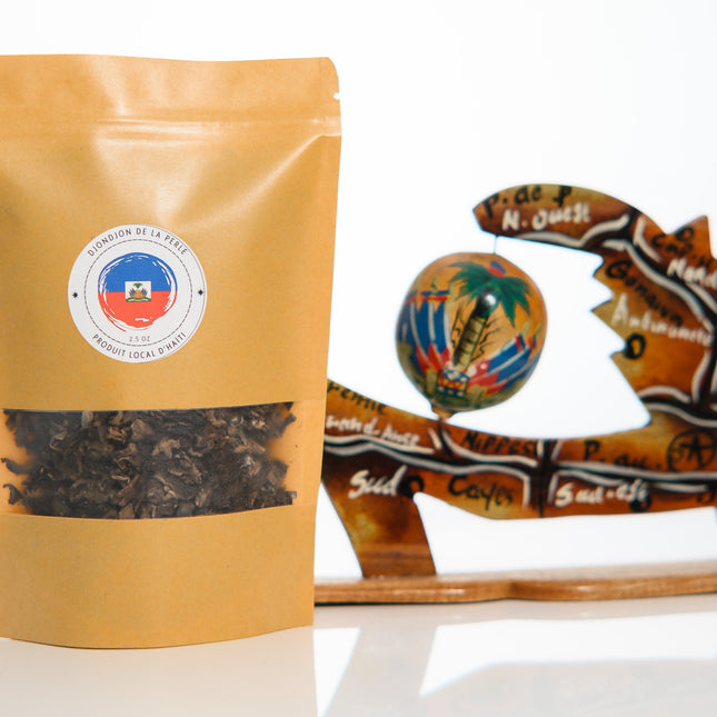 NYT Featured Haiti Clean Djon-Djon - Authentic Haitian Dry Black Djon Djon Mushroom | Dried Black Mushroom for Creole Black Rice 2.50 OZ - CreoleSizzle