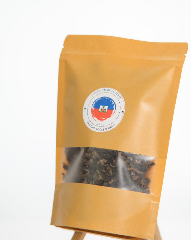 NYT Featured Haiti Clean Djon-Djon - Authentic Haitian Dry Black Djon Djon Mushroom | Dried Black Mushroom for Creole Black Rice 2.50 OZ - CreoleSizzle