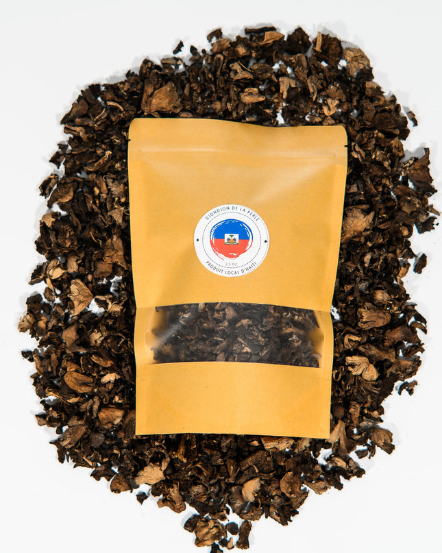 2.5 Oz Organic DjonDjon Mushroom from Haiti- New York Times Highlight | Very Clean Haitian Black Djon-djon Essential Spice for Djondjon Rice - CreoleSizzle