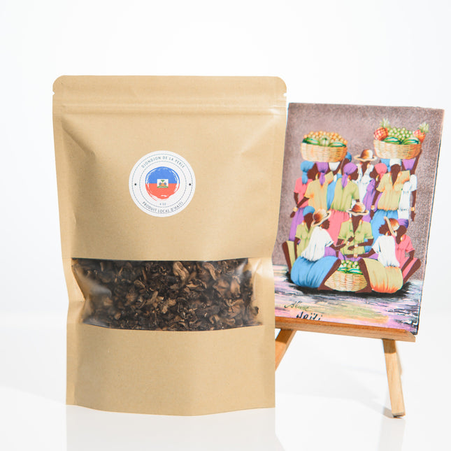 Authentic Haitian DjonDjon - Organic Clean Black Mushroom from Haiti, Featured in The New York Times | Family size Djondjon 4 Oz Djondjon | - CreoleSizzle
