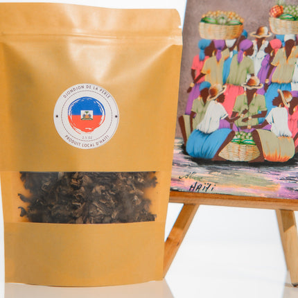 NYT Featured Haiti Clean Djon-Djon - Authentic Haitian Dry Black Djon Djon Mushroom | Dried Black Mushroom for Creole Black Rice 2.50 OZ - CreoleSizzle