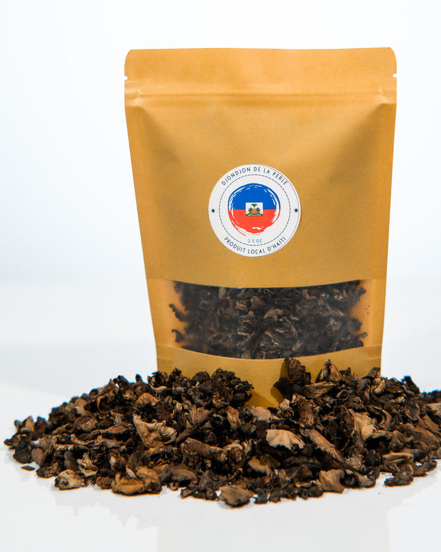NYT Featured Haiti Clean Djon-Djon - Authentic Haitian Dry Black Djon Djon Mushroom | Dried Black Mushroom for Creole Black Rice 2.50 OZ - CreoleSizzle