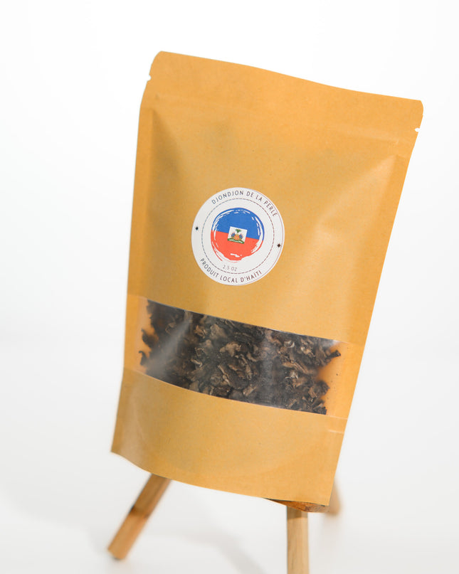 2.5 Oz Organic DjonDjon Mushroom from Haiti- New York Times Highlight | Very Clean Haitian Black Djon-djon Essential Spice for Djondjon Rice - CreoleSizzle